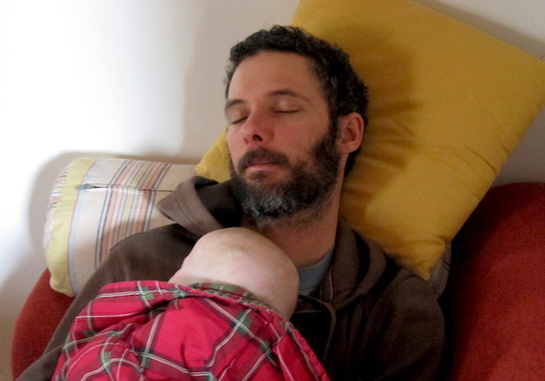 Richard and Avery take a winter nap.